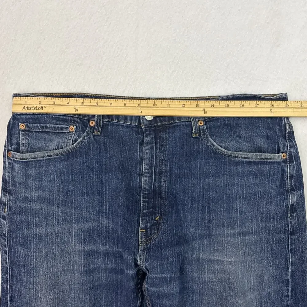 Levi’s 505 Regular Fit Jeans Mens 38x30 Blue Straight Leg Denim Stretch